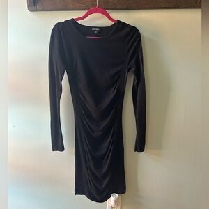 Express Black Ruched Sweater Dress